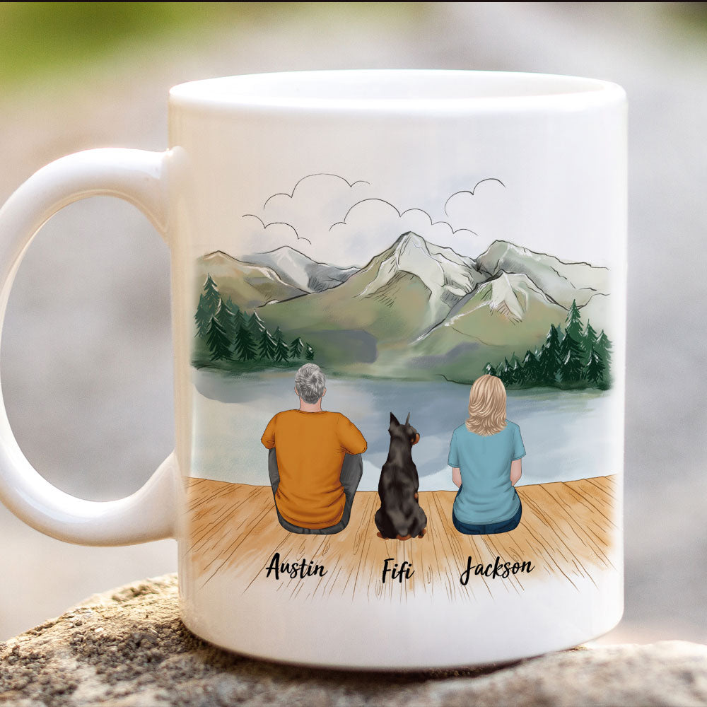 Personalized Family Mug Gifts For The Whole Family - Beach & Wooden Dock - Jonxifon