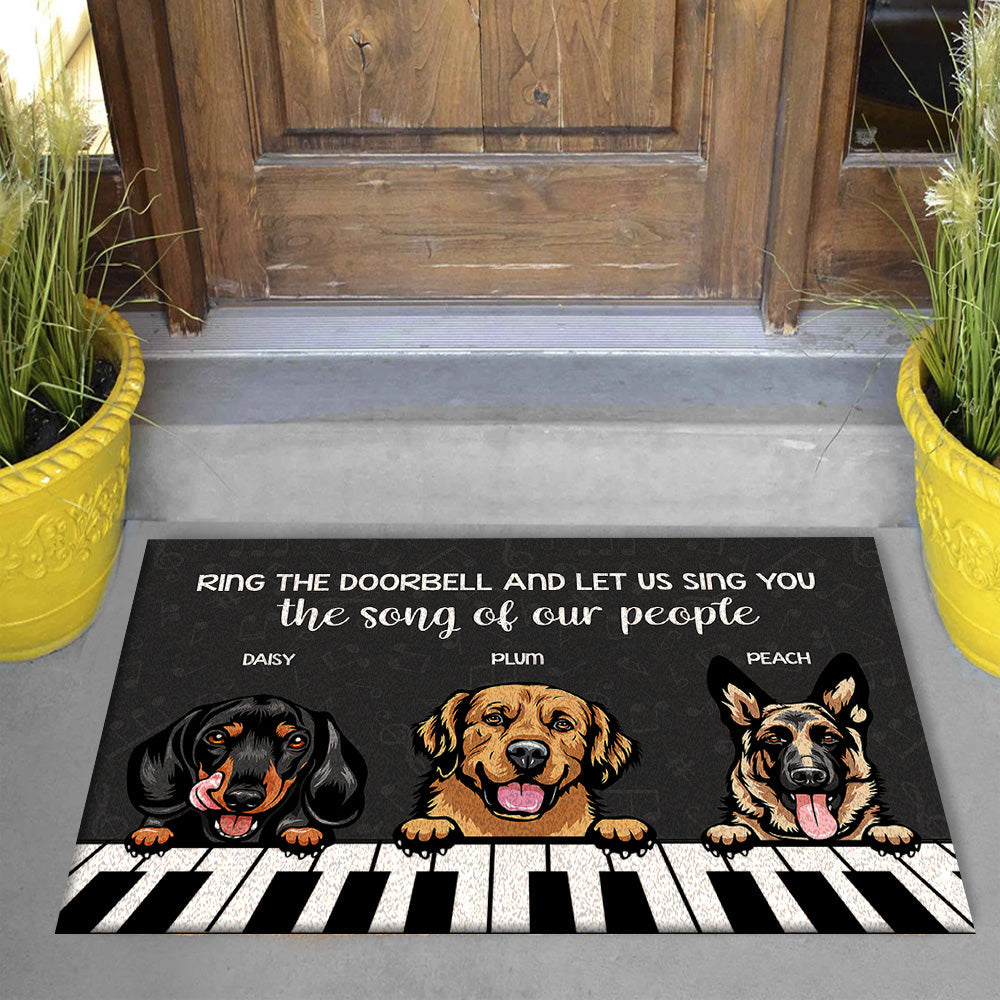 Ring The Doorbell Custom Doormat, DIY Gift For Dog Lovers CT-YEN