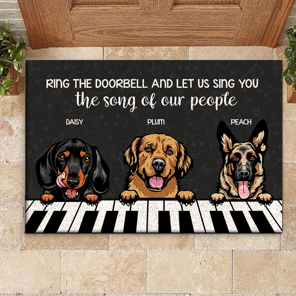 Ring The Doorbell Custom Doormat, DIY Gift For Dog Lovers CT-YEN