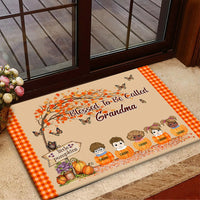 Thumbnail for Personalized Welcome To Grandma's Little Pumpkins Fall Doormat, Dog Lover Gift CHI-YEN