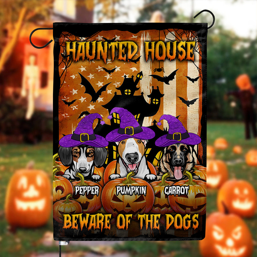 Haunted House Halloween Dog American Garden Flag Dung-Yen