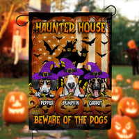 Thumbnail for Haunted House Halloween Dog American Garden Flag Dung-Yen