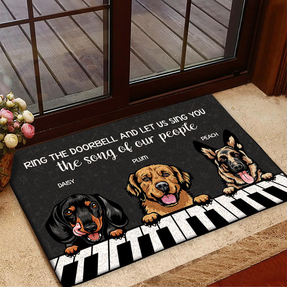 Ring The Doorbell Custom Doormat, DIY Gift For Dog Lovers CT-YEN