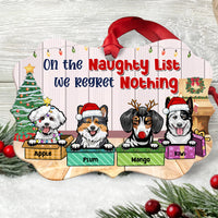 Thumbnail for On The Naughty List Personalized Dog Christmas MDF Ornament, Customized Holiday Ornament CHI-YEN