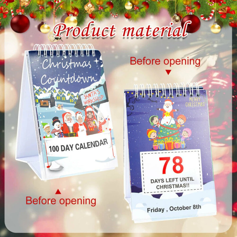 100 Day Christmas Countdown Calendar Tabletop Ornament 2022 JonxiFon