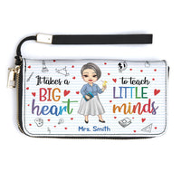 Thumbnail for Personalized Big Heart To Teach Little Minds Clutch Long Handbag, Gift For Teacher