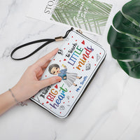 Thumbnail for Personalized Big Heart To Teach Little Minds Clutch Long Handbag, Gift For Teacher