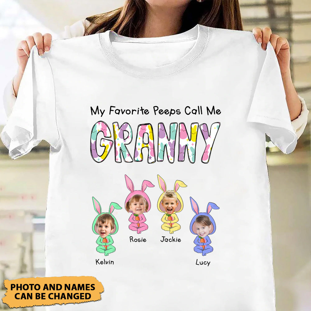 Personalized My Favorite Peeps Call Me Grandma Mom Easter T-shirt