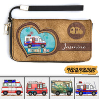 Thumbnail for Personalized Name Camping Travel Clutch Long Handbag, Gift For Camping Lover JonxiFon