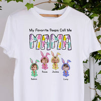 Thumbnail for Personalized My Favorite Peeps Call Me Grandma Mom Easter T-shirt