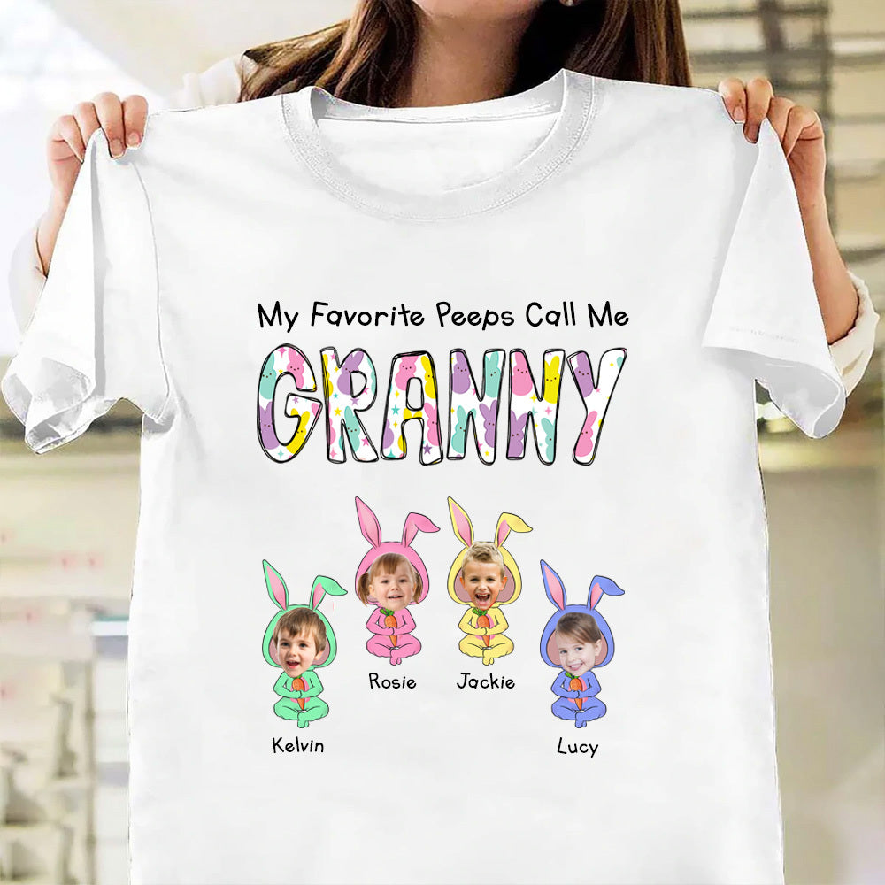 Personalized My Favorite Peeps Call Me Grandma Mom Easter T-shirt