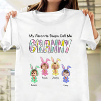 Thumbnail for Personalized My Favorite Peeps Call Me Grandma Mom Easter T-shirt