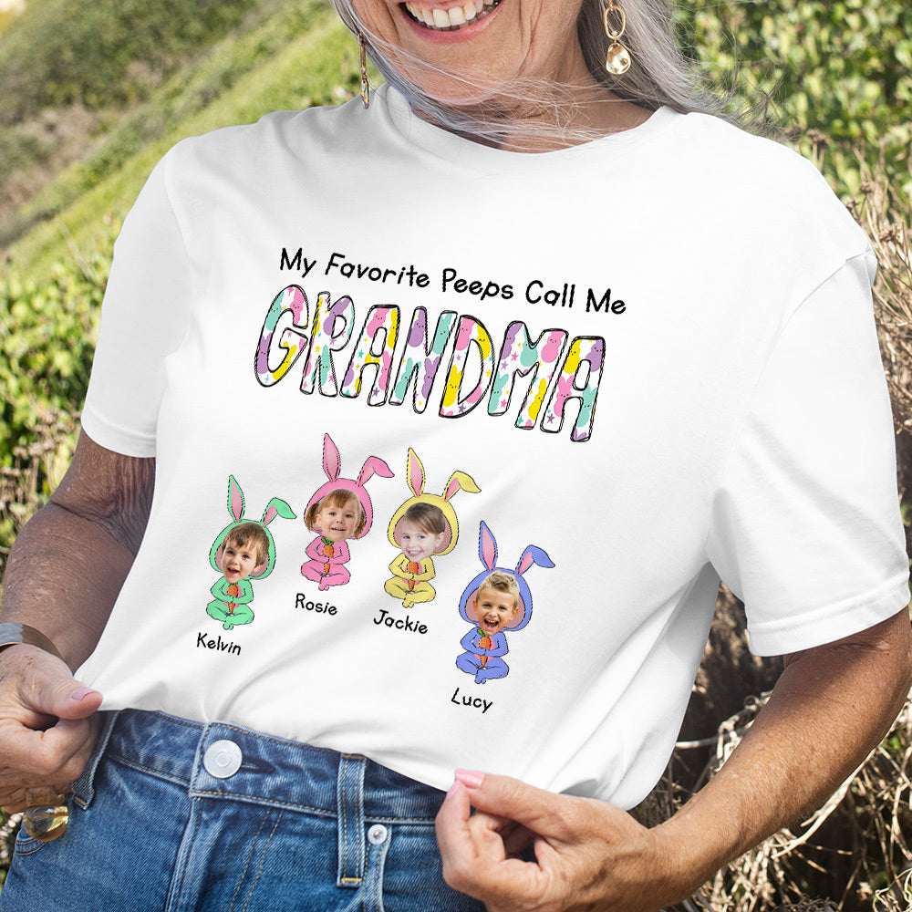 Personalized My Favorite Peeps Call Me Grandma Mom Easter T-shirt