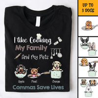 Thumbnail for I Like Cooking My Family & My Pets T-shirt, DIY Dog Gift CustomCat