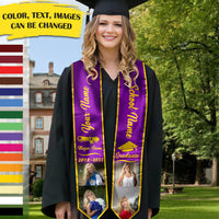 Thumbnail for Custom 4 Images Graduation Stoles/Sash, Graduation Gift - Jonxifon