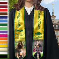 Thumbnail for Custom 4 Images Graduation Stoles/Sash, Graduation Gift - Jonxifon