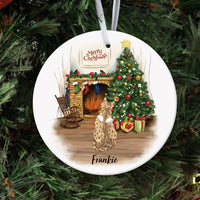 Thumbnail for Fluffy Cat Memorial - Personalized Christmas Decorative Ornament JonxiFon