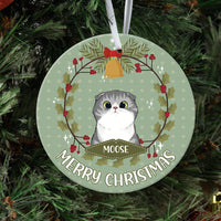 Thumbnail for Fluffy Cat - Personalized Christmas Decorative Ornament - Jonxifon