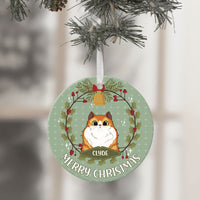 Thumbnail for Fluffy Cat - Personalized Christmas Decorative Ornament - Jonxifon