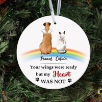 Thumbnail for Your Wings Were Ready But My Heart Was Not - Ornament, Fluffy Dog & Cat Memorial Gifts - Jonxifon