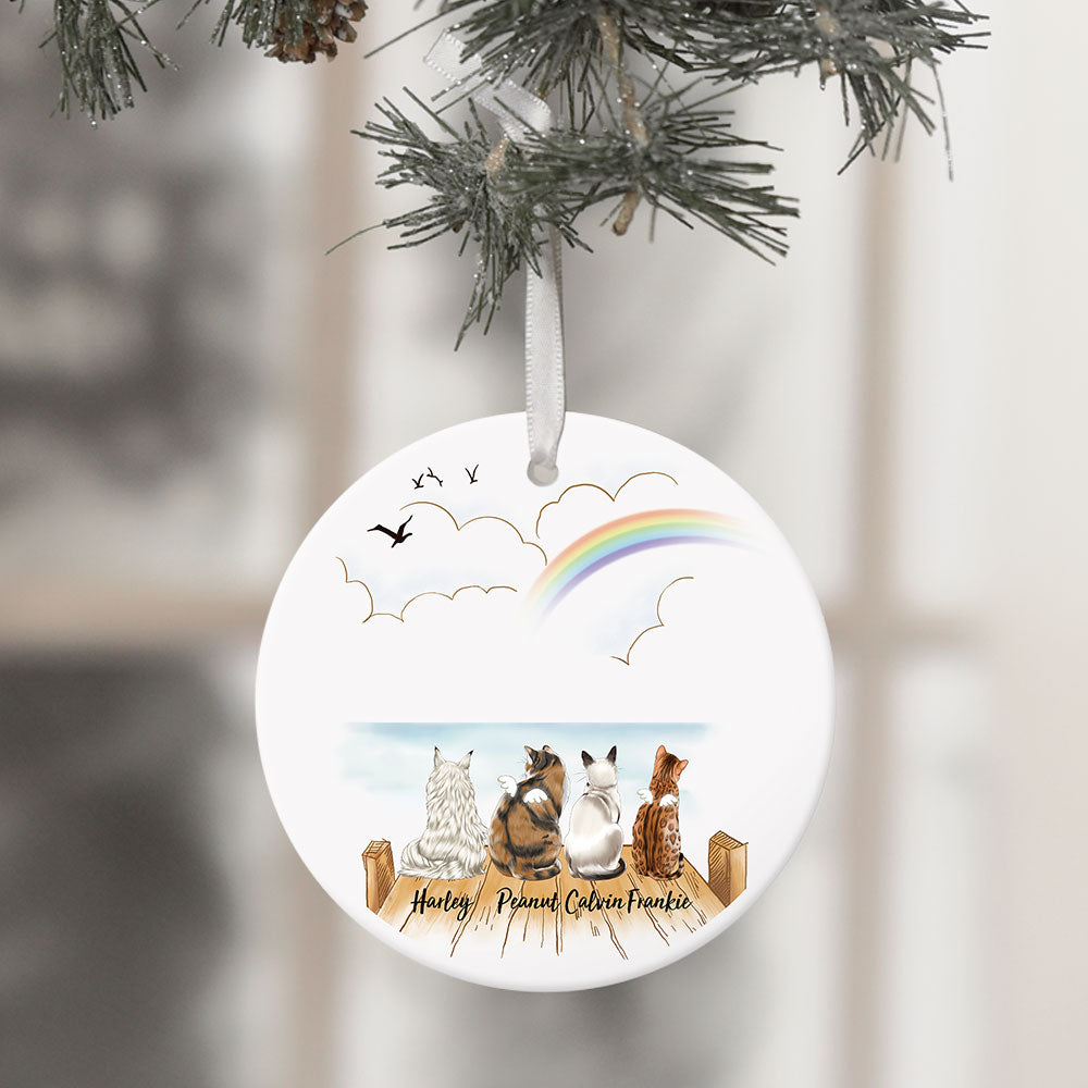 Fluffy Dog & Cat Memorial Gifts - Personalized Decorative Ornament JonxiFon