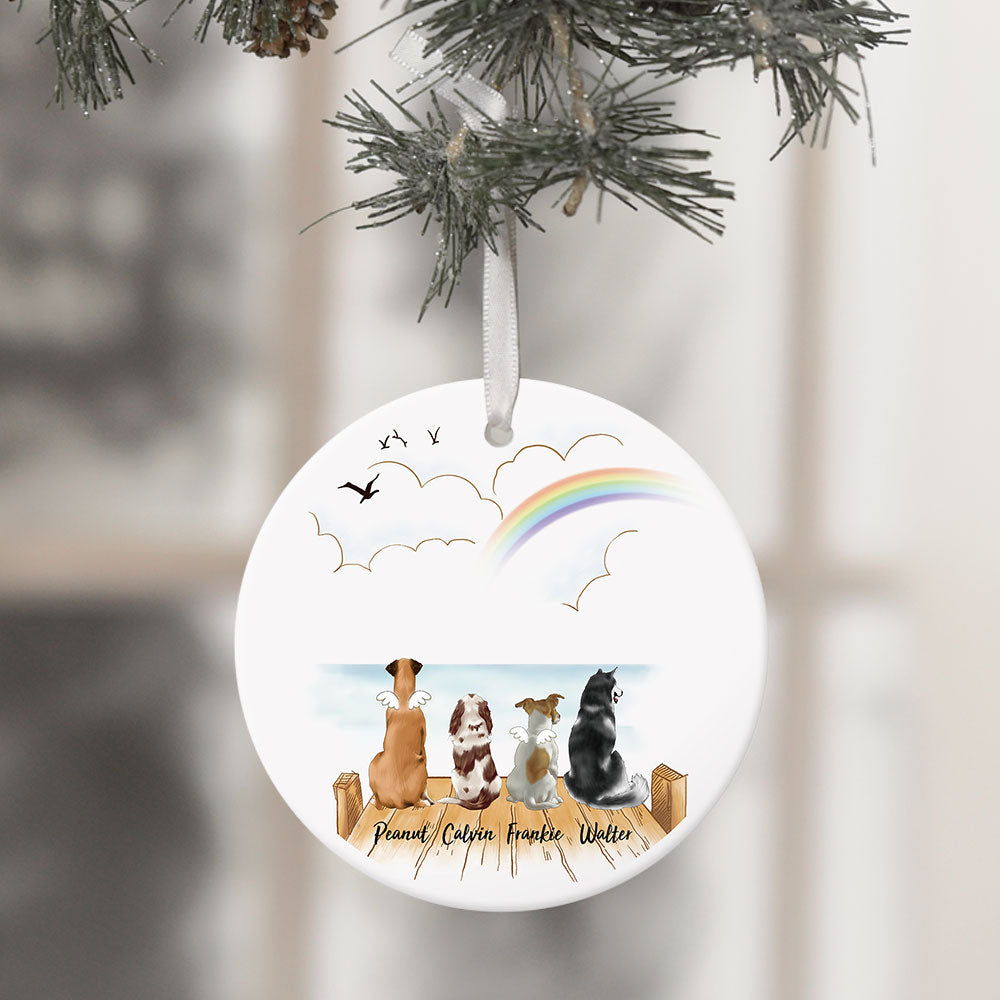 Fluffy Dog & Cat Memorial Gifts - Personalized Decorative Ornament JonxiFon