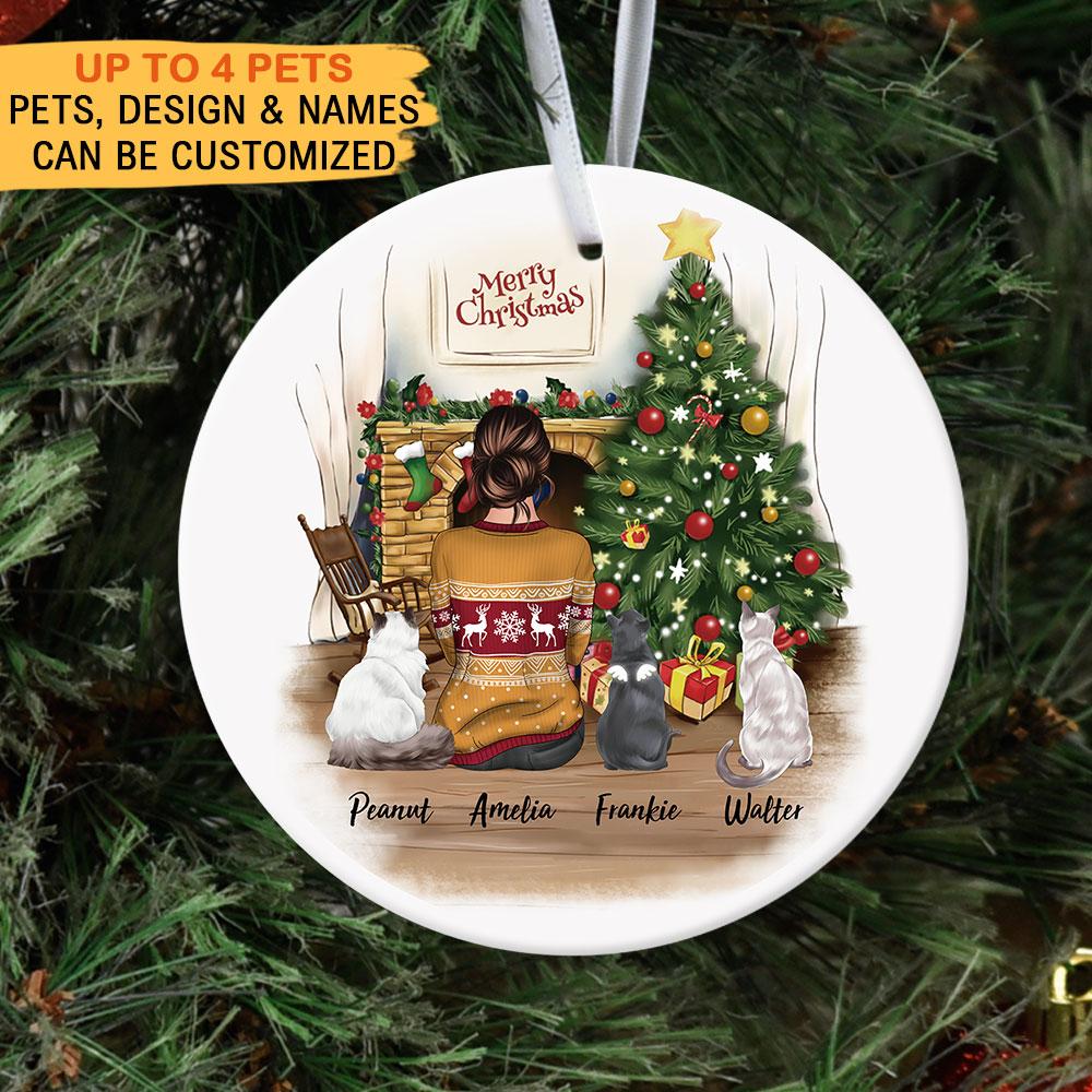 Fluffy Dog & Cat Memorial Gifts For Pet Lovers- Personalized Christmas Decorative Ornament JonxiFon