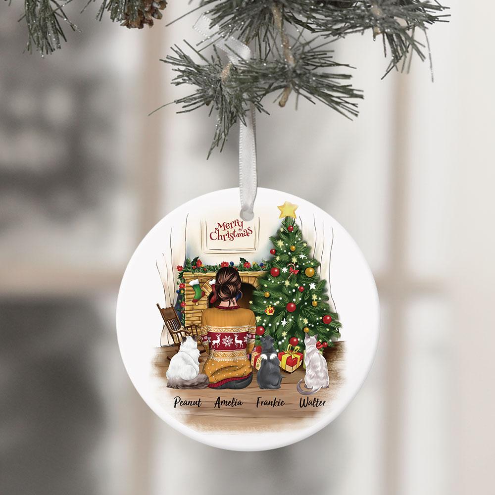 Fluffy Dog & Cat Memorial Gifts For Pet Lovers- Personalized Christmas Decorative Ornament JonxiFon