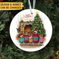 Thumbnail for Personalized family Christmas Ceramic Ornaments gifts for the whole family - UP TO 5 PEOPLE - Jonxifon