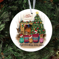 Thumbnail for Personalized family Christmas Ceramic Ornaments gifts for the whole family - UP TO 5 PEOPLE - Jonxifon