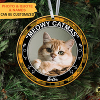 Thumbnail for Merry Woofmas - Christmas Cookie Crew - Upload Pet Photo - Personalized Round Ornament - Jonxifon