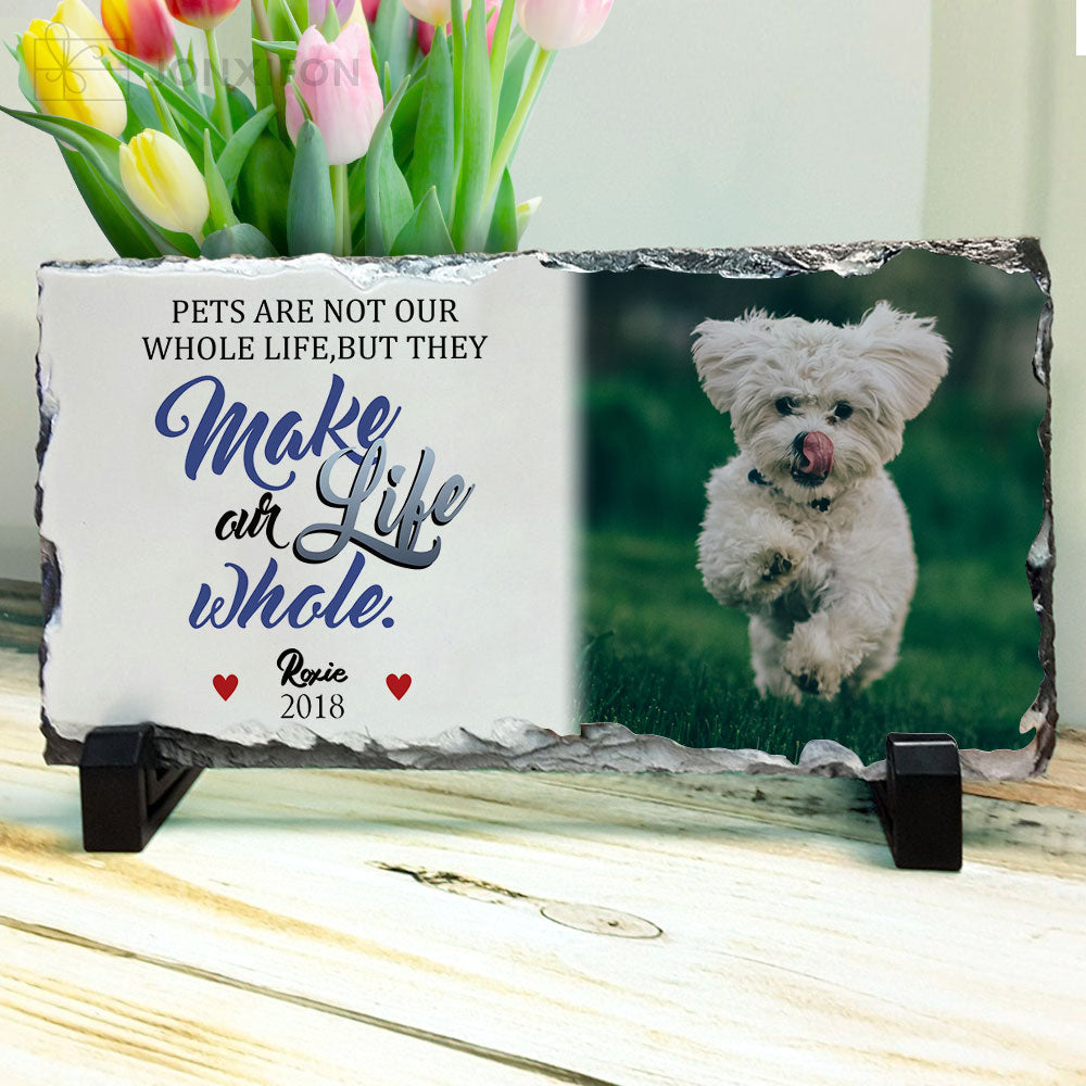 In Memory of Pet, Gift For Pet Loss - Pet Memorial Slate Photo - Jonxifon