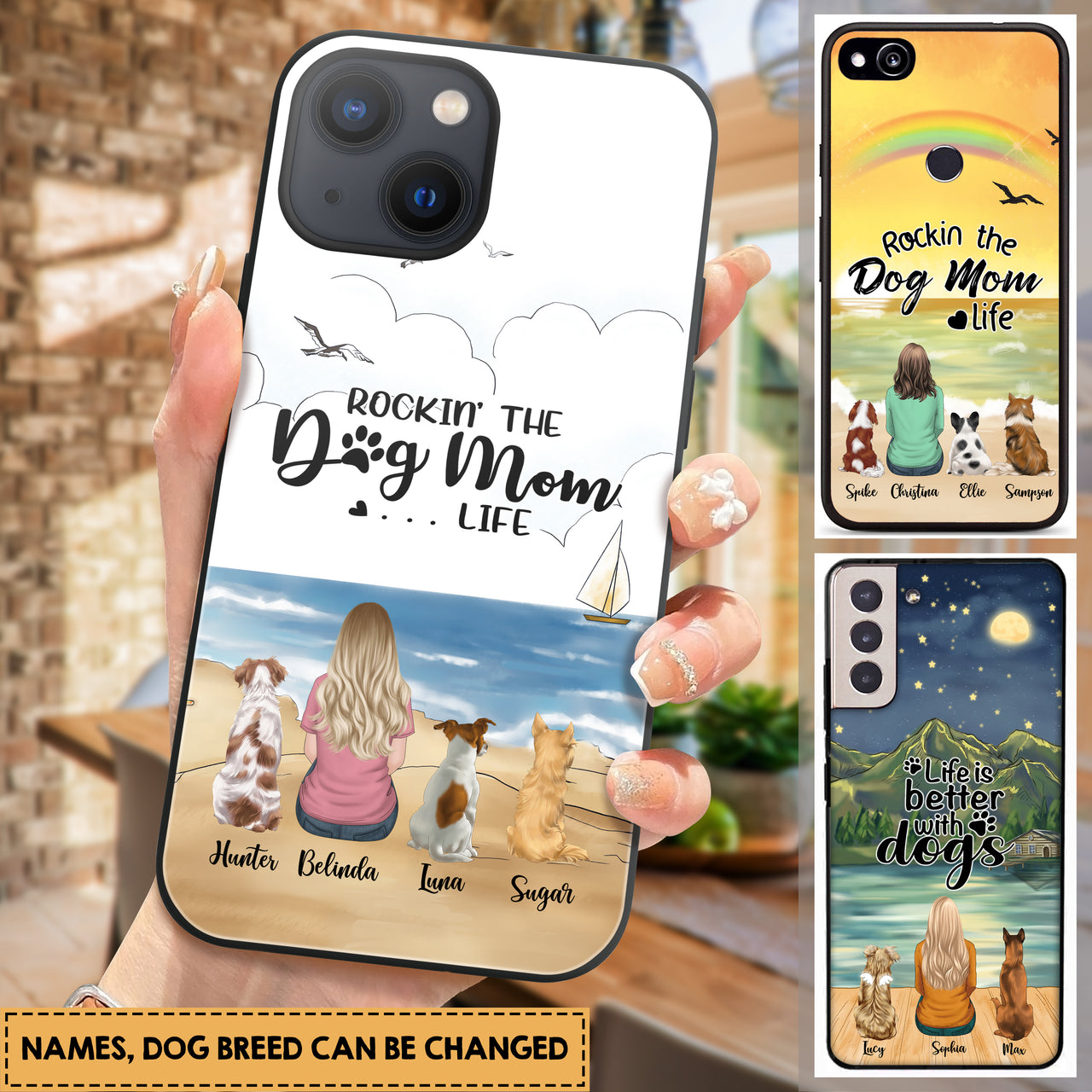 Rockin' the dog mom life-Personalized Phone case