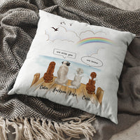 Thumbnail for I Miss You Conversation Throw Pillow - Fluffy Dog & Cat Memorial Gifts - Jonxifon