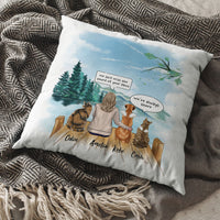 Thumbnail for Fluffy Dog & Cat Memorial Gifts Throw Pillow I Miss You Conversation - Personalized Pillow - Jonxifon