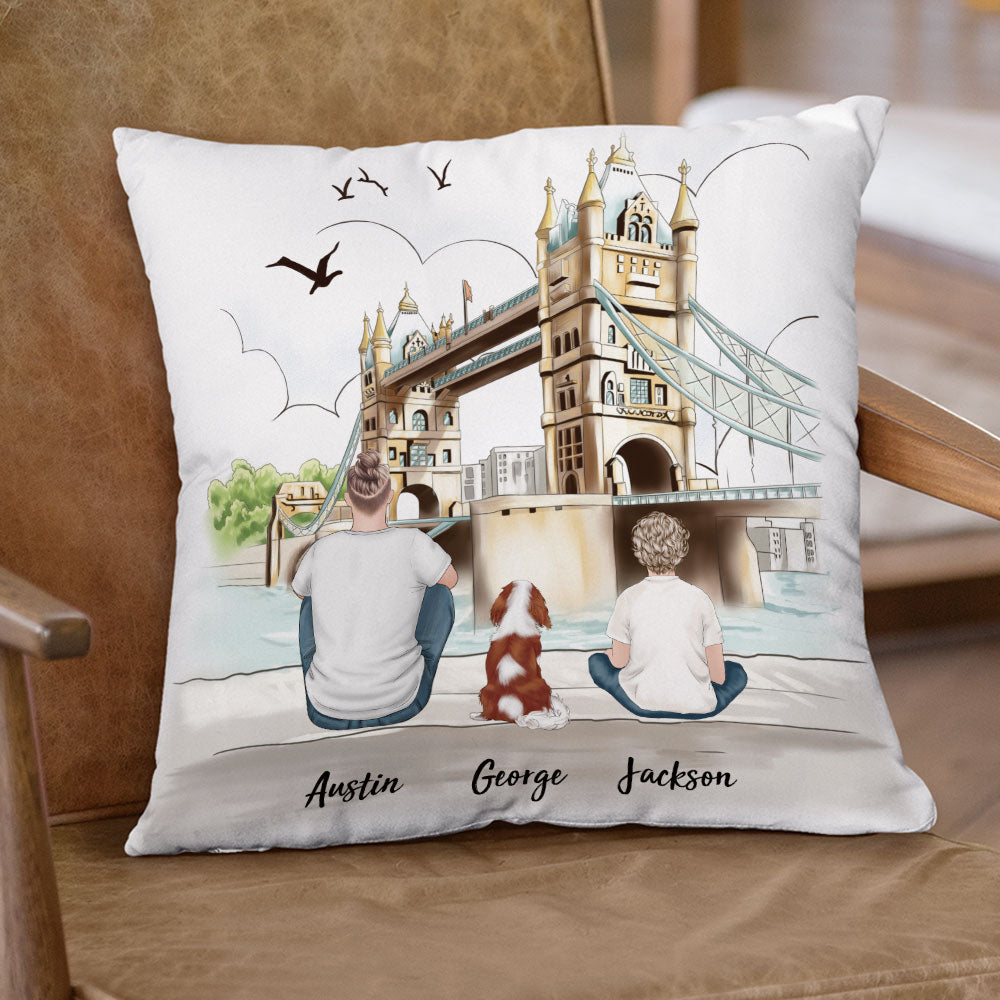 Statue of liberty & Eiffel Tower Pillow, Fluffy Family Gifts - Jonxifon