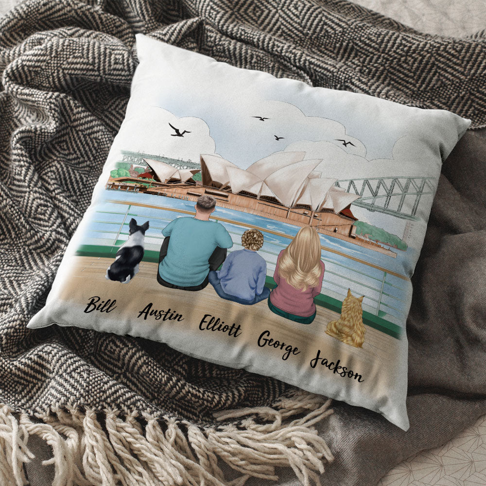 Statue of liberty & Eiffel Tower Pillow, Fluffy Family Gifts - Jonxifon