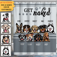 Thumbnail for Get Naked -Personalized Dog Shower Curtain, Bathroom Decor, Gift For Kids - Jonxifon