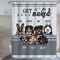 Thumbnail for Get Naked -Personalized Dog Shower Curtain, Bathroom Decor, Gift For Kids - Jonxifon