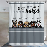 Thumbnail for Get Naked -Personalized Dog Shower Curtain, Bathroom Decor, Gift For Kids - Jonxifon