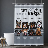 Thumbnail for Get Naked -Personalized Dog Shower Curtain, Bathroom Decor, Gift For Kids - Jonxifon