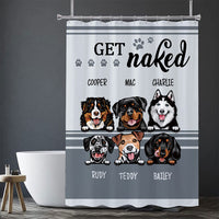 Thumbnail for Get Naked -Personalized Dog Shower Curtain, Bathroom Decor, Gift For Kids - Jonxifon