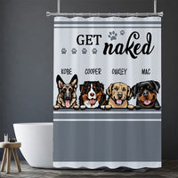 Thumbnail for Get Naked -Personalized Dog Shower Curtain, Bathroom Decor, Gift For Kids - Jonxifon