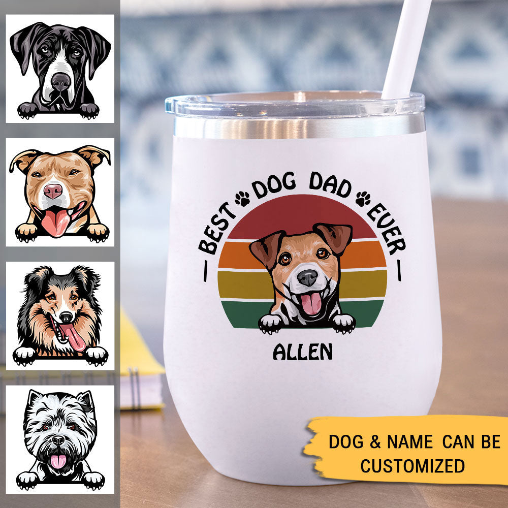 Best Dog Dad Ever 12oz Tumbler, Gift For Dog Lovers - Jonxifon