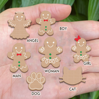 Thumbnail for Personalized Shaker Ornament - Christmas Gift For Family - Gingerbread Family Cookies