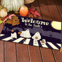 Thumbnail for Personalized Welcome To Family Halloween Ghoul Doormat CHI-DIEP