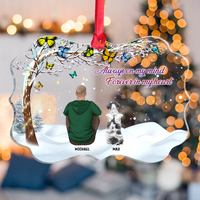 Thumbnail for Personalized Family Members Mom Dad Butterfly Acrylic Ornament, Customized Holiday Ornament CHI-DIEP