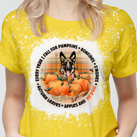 Thumbnail for Every Year I Fall For Pumpkins & My Dogs 3D Bleach Shirt, Custom Fall Gift JonxiFon