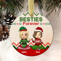 Thumbnail for Besties Friends Forever Christmas Personalized Ornament, Customized Holiday Ornament CHI-DIEP