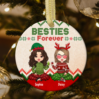 Thumbnail for Besties Friends Forever Christmas Personalized Ornament, Customized Holiday Ornament CHI-DIEP